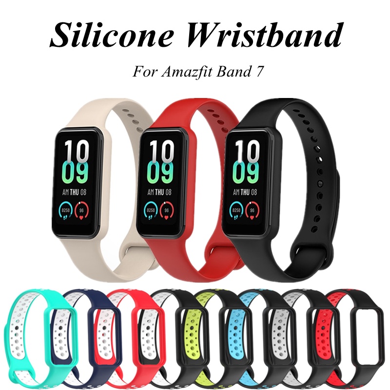 Huami Amazfit Band 7 Pulseira De Silicone Smartwatch Relógio Inteligente Substituição Esportiva 3D Película Protetora De Tela De Cobertura Completa Para Band7