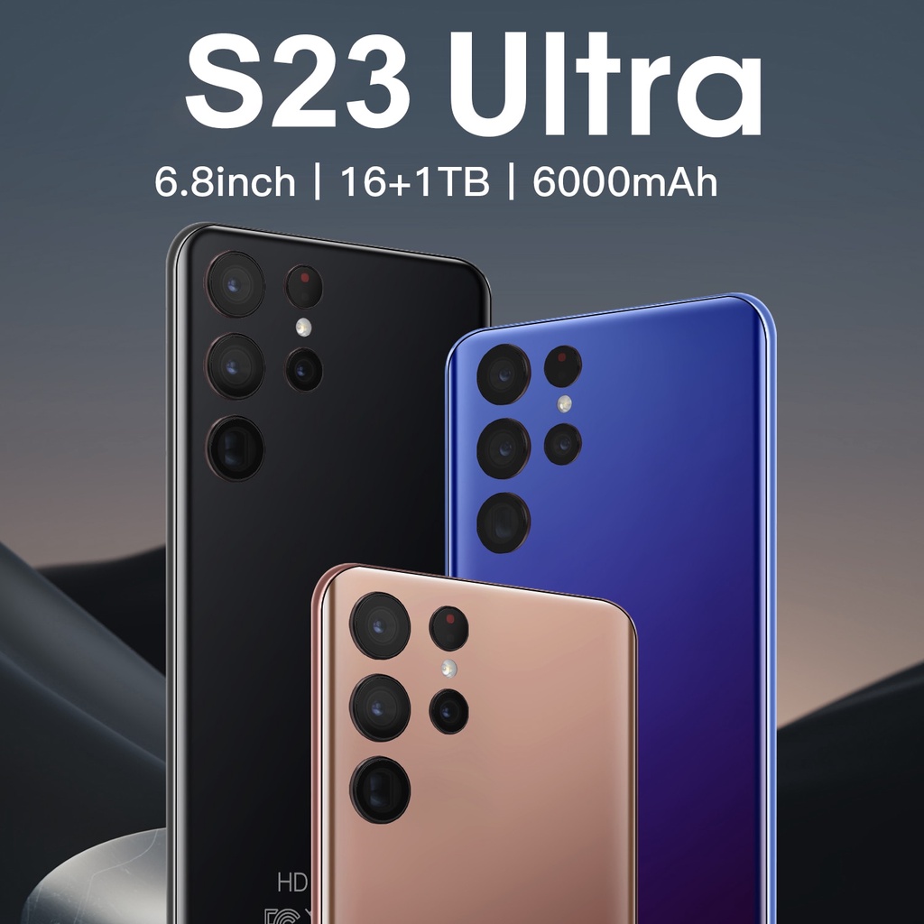 2023 S23 Ultra Novo Smartphone 5G Android 6,8 Polegadas 16GB + 512GB Telefone 6000mAh Celular Desbloqueado