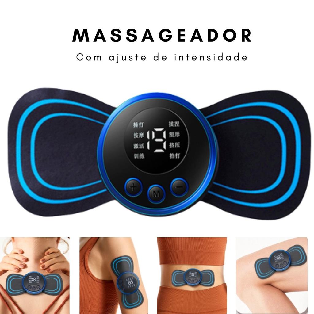 MIni Massageador Portatil Eletroterapia Estimulador Muscular
