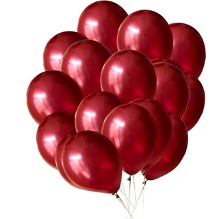 50 Balão Bexigas N9" Decoração Marsala Mais cor e brilho