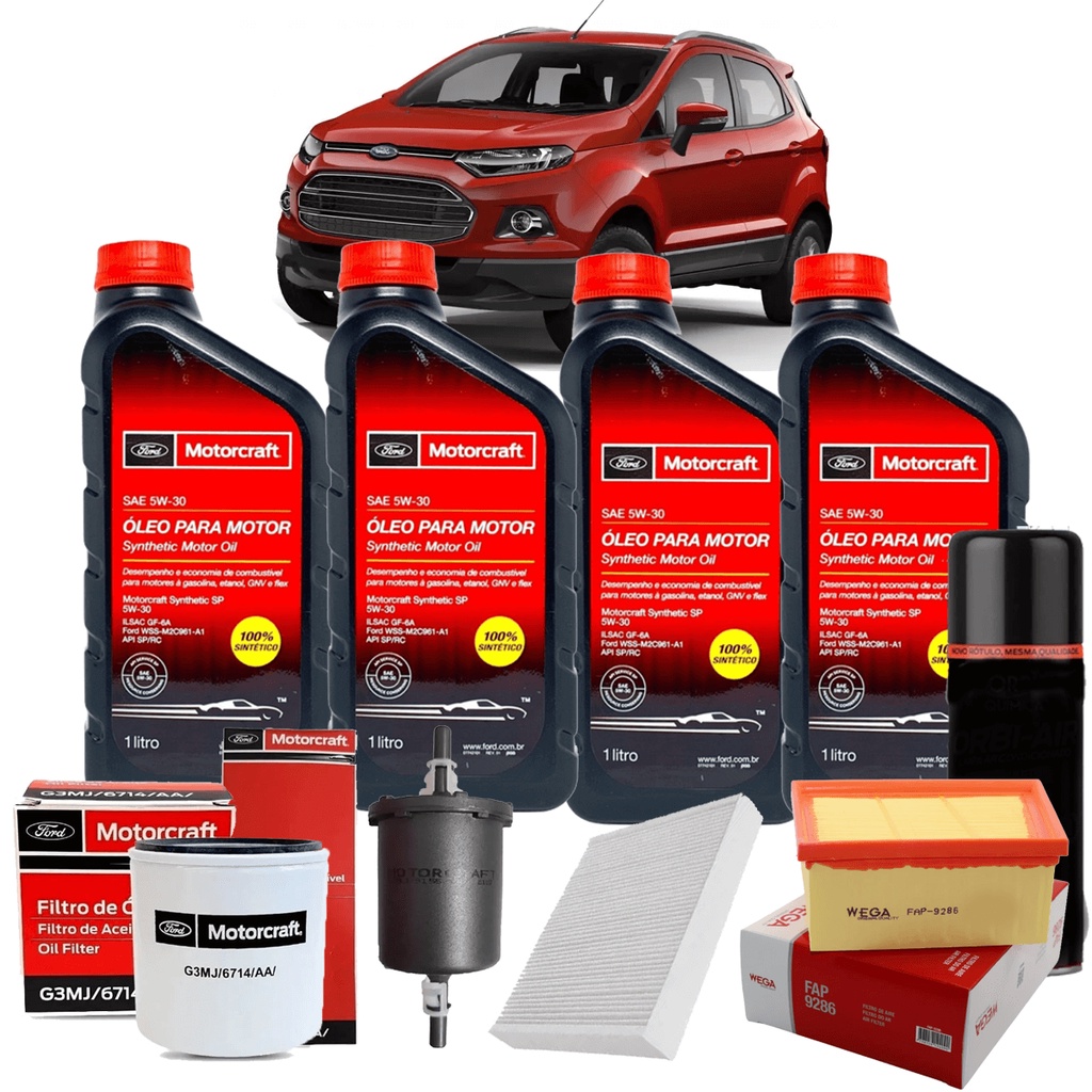 Kit Troca De Oleo Ford Motorcraft 5w30 Ford New Fiesta 1.5