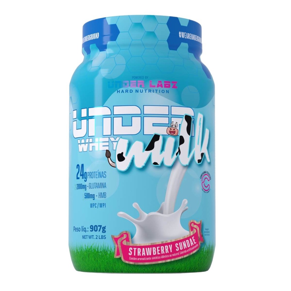 Whey Protein 3W Under Labz Milk Hmb e Colostro Bovino 907g