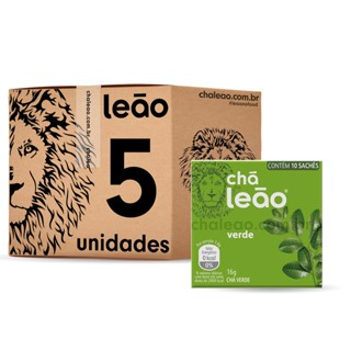 Kit Chá Leão - Chá Verde de 10 Sachês - 5 Caixas 50 Sachês