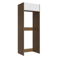 Porta-Geladeira Madesa Lux 1 Porta Basculante - Rustic/Branco Veludo