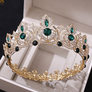 Cabeleireiro Coroa De Noiva De Casamento Em Círculo Completo Rhinestone Crown Headdress Aniversário Retro Luxuoso Acessórios De Cabelo Para Feminino
