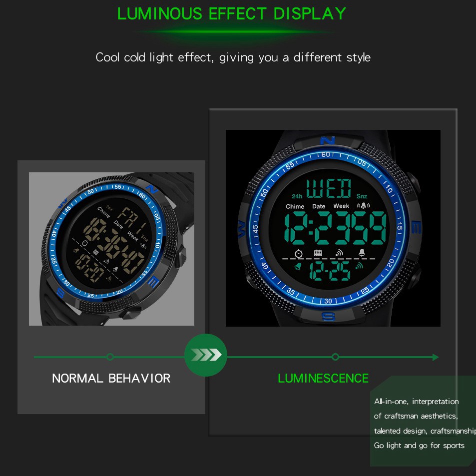 Sanda À Prova D 'Água Relógio Cronógrafo De Luxo Display Led Para Mulheres Dos Homens Para Esportes Elegantes Relógios
