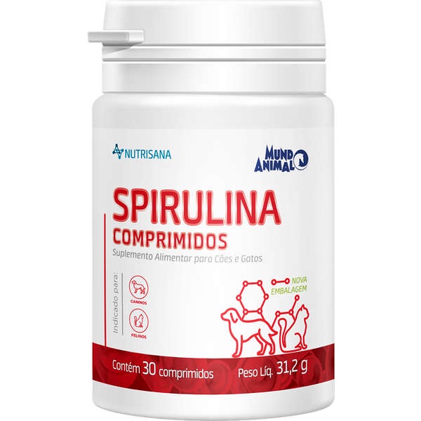 Suplemento Spirulina Para Cães e Gatos Nutrisana 30 Comprimidos em Oferta na Shopee