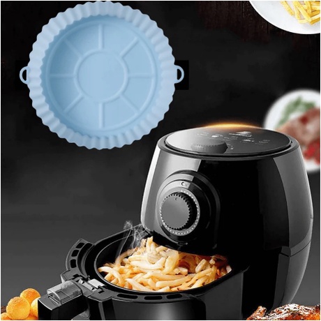 Forma Silicone Pra Fritadeira Air Fryer forno Micro-ondas Com Alça cesto