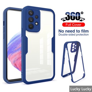Capinha Samsung A13 A23 A33 A53 A73 A03 4G 5G Protetor De Tela Embutido À Prova De Choque Transparente Anti-Riscos Capa De Câmera 360 Celular Resistente Ao Corpo Inteiro