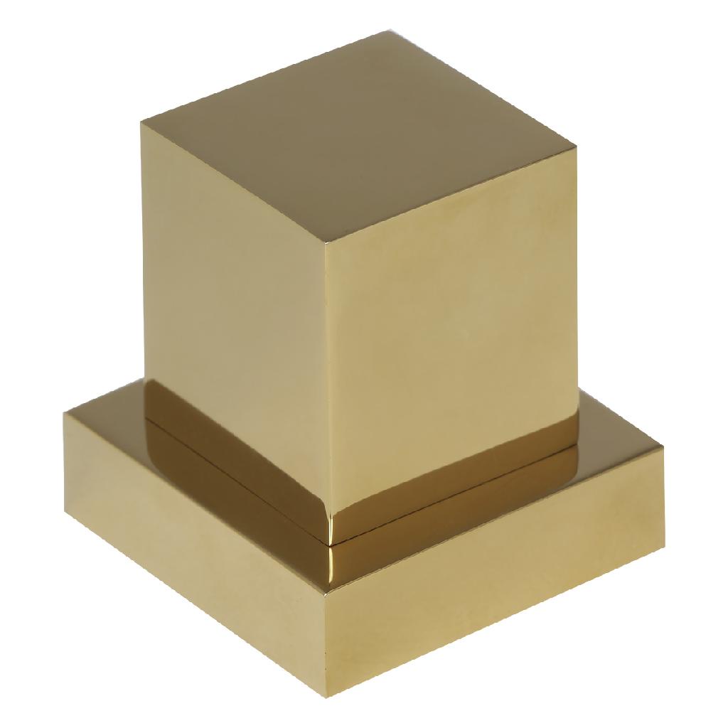 Acabamento de Registro Quadrado 100% Metal Dourado Completo