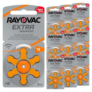 Pilha Auditiva 13 Rayovac Bateria Pr48 kit 60 unidades