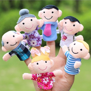 6Pcs Marionetes Dedo Boneco De Pano Familiar Para Crianças Brinquedo Educacional em Oferta na Shopee