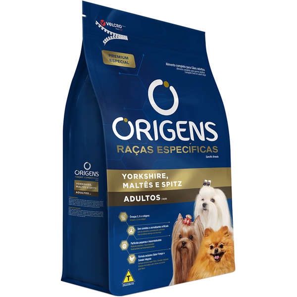 Detalhes do Ração Origens Raças Específicas Cães Adultos Yorkshire, Maltês E Spitz 3kg