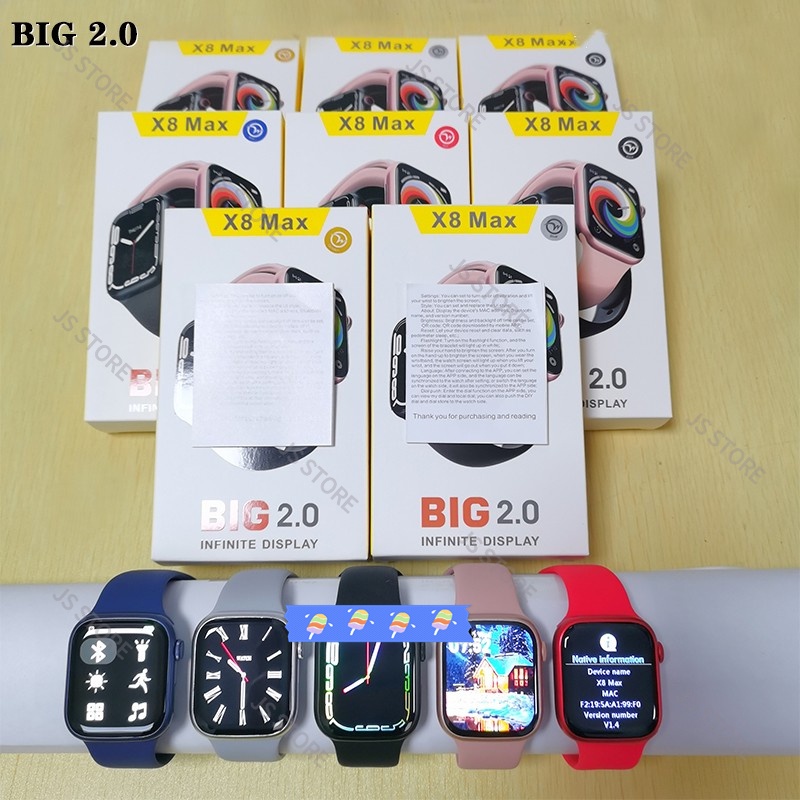 Original X8 Max BIG Screen 2.0 Smartwatch Homem X8max digital Mulher Chamada Bluetooth IWO 13 Série 8 Smartwatches Pro