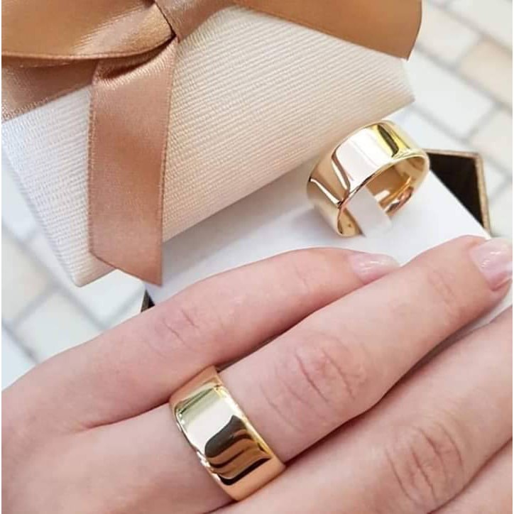 Aliança reta para casamento namoro noivado 8mm