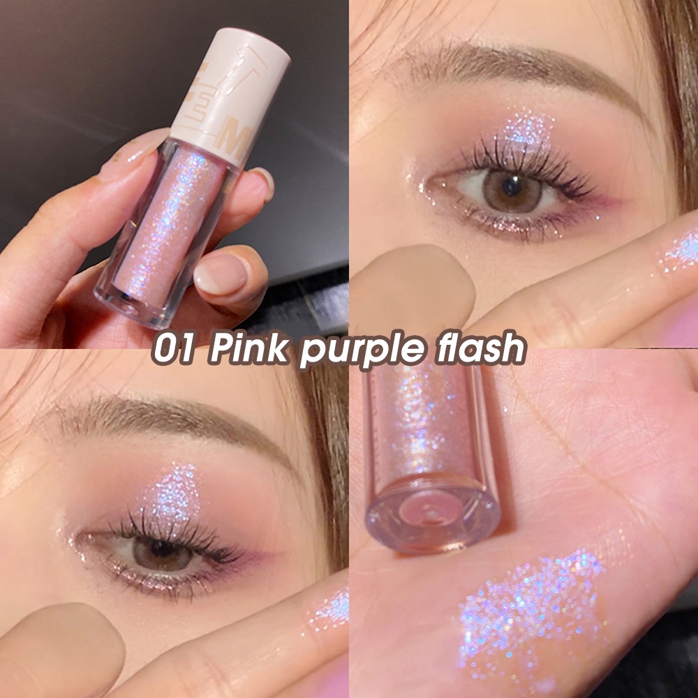 5 Cores Glitter Brilhante Lantejoulas Brilhantes Sombra Líquida À Prova D'água Diamante De Olhos Cosmético — imagem 2 de 2