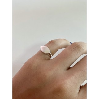 Anel de dedinho oval prata
