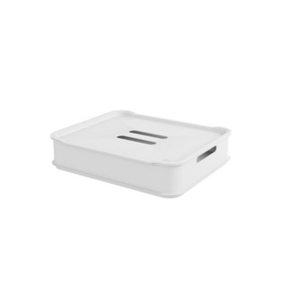 Cesta Organizadora com Tampa Maxi Coza Fit 38 x 31,6 x 8,4 cm Branco