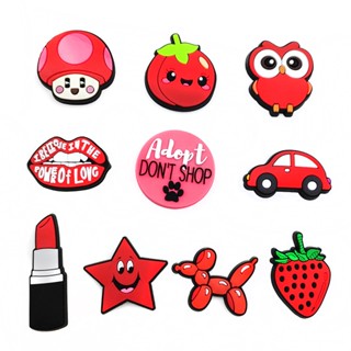 1PCS VSCO Vermelho Jibbitz Sapato Encantado Crors Sandália Kids Wristband Acessórios De Moda Unisexo Festa De Aniversário Presentes