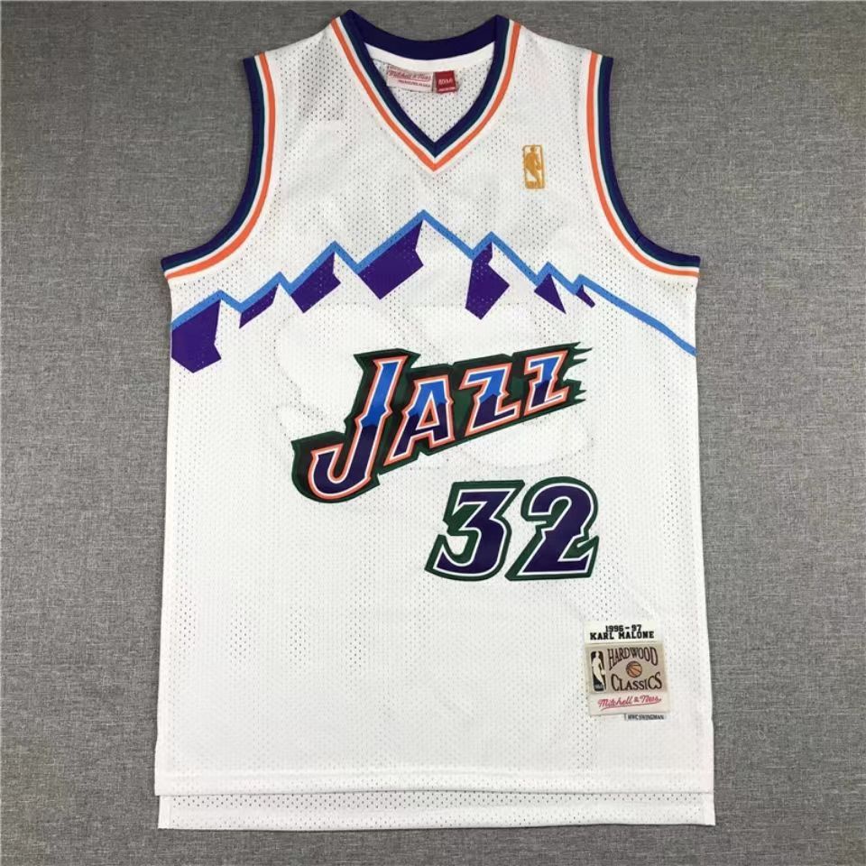 Karl Malone Utah Jazz NBA Jersey Retrô Camisa Masculina De Basquete Jersey