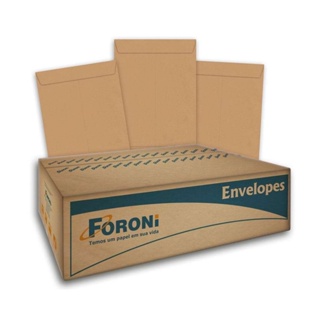 Envelope Meio Oficio Pardo Kraft 50un 80g 185X248mm Foroni em Oferta na Shopee