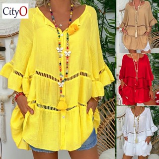 camisao saida praia Bata de renda feminino blusa manga algodao e linho plus size top beach wear verao 2023