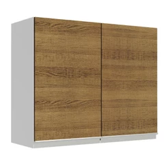 Armário de Cozinha Aéreo 80 cm 2 Portas Branco/Rustic Glamy Madesa