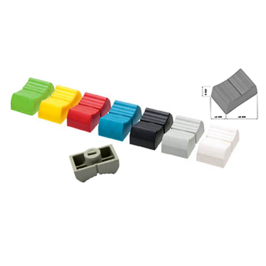 10x Botão Knob Mesa de Som Eixo 1x4mm - Deslizante - Azul