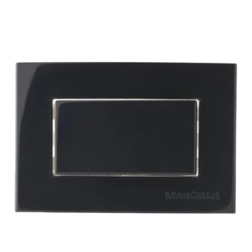 MG- INTERRUPTOR - 67X43 PARALELO - PRETA SLEEK (16571)