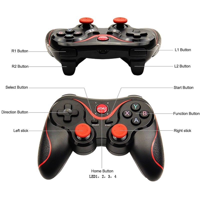 T3 wireless bluetooth gamepad controller para ios/android/pc/smart TV/- box/ps3/ps4/NS