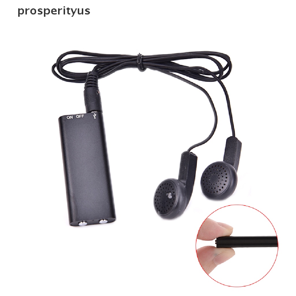 1PC Mini Gravador De Áudio Portátil [prosperityus] 1PC Dispositivo De Escuta Ativado Por Voz 96 Horas 8GB [BR]