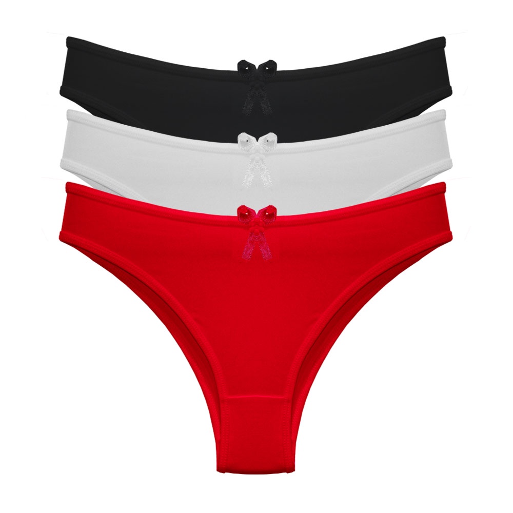 Kit 3 Calcinhas Feminina em Microfibra A20 em Oferta na Shopee