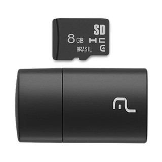 Pen Drive 2em1 Leitor USB + Cartão de Memória Classe 4 8GB - Multilaser Mc161 em Oferta na Shopee