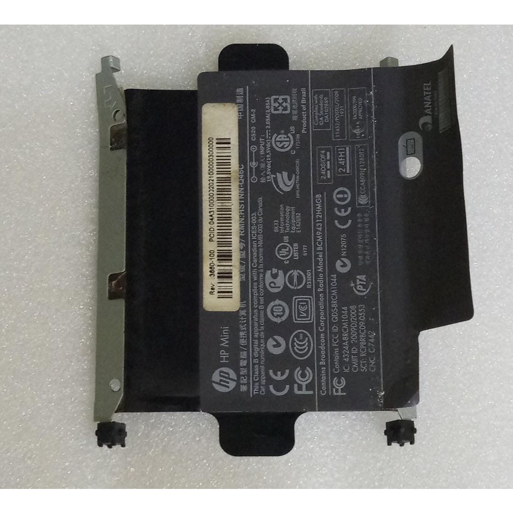 Suporte Do Hd Do Netbook Hp Mini 210 - 1050br Original