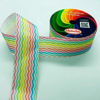 Fita Gorgurao EST. R:1665/38-C234 -Chevon Candi Colorida -SINIMBU em Oferta na Shopee