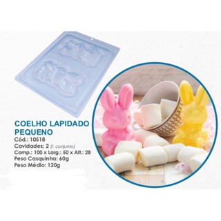 Forma Silicone Bwb 3 Partes Páscoa COELHO LAPIDADO PEQUENO 10518