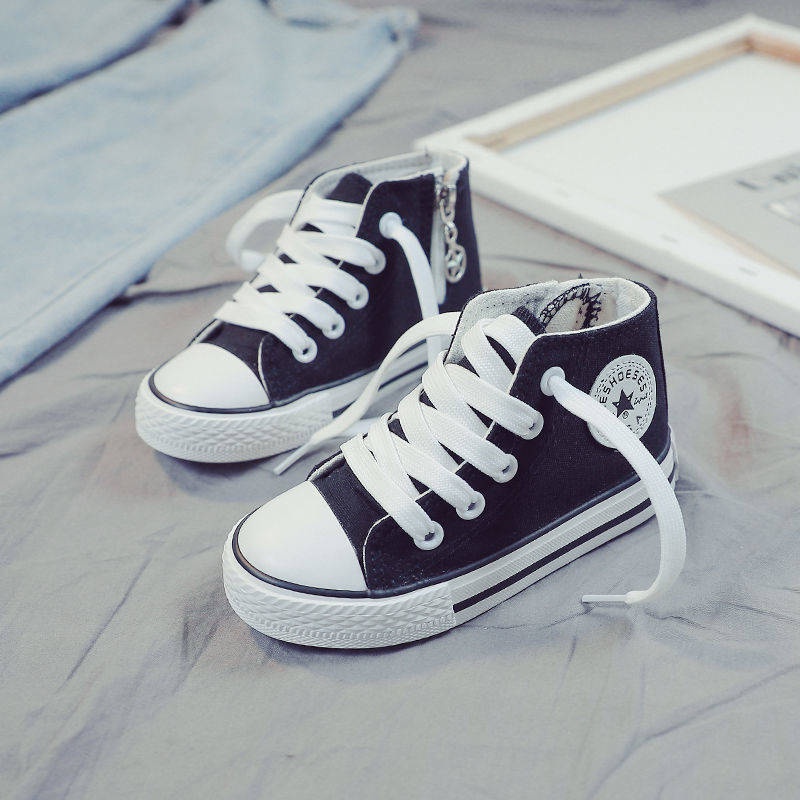 Sapatos De Lona Alta Para Crianças Meninos Meninas Pano De Verão Único Novo Estilo