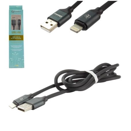 CABO USB (LIGHTNING) EMBORRACHADO 1.20 MTS BRANCO CB-IP-67