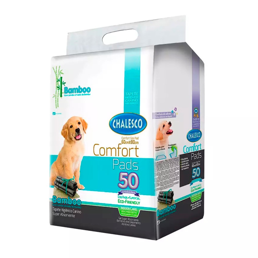 Tapete Higiênico Comfort Bamboo Cães Chalesco C/50 Unidades em Oferta na Shopee