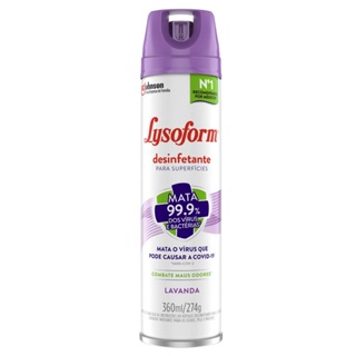 Desinfetante Lysoform Uso Geral Lavanda Aerossol 360ml em Oferta na Shopee