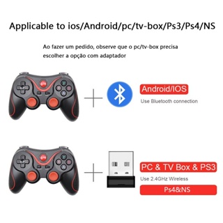 T3 wireless bluetooth gamepad controller para ios/android/pc/smart TV/- box/ps3/ps4/NS #6