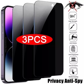 3PCS Protetor De Tela De Privacidade Para iPhone 14 PRO Max Vidro Anti-Espionagem 13 12 11 XS XR 7 8 Plus SE 2022 Temperado
