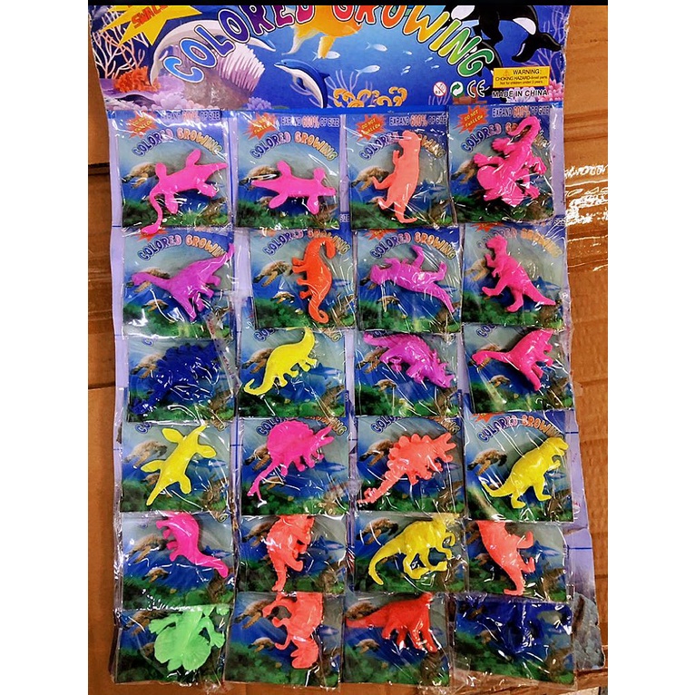 kit 10 pcs dinossauro Bichos Fundo Mar Gel Cresce Na Aguá Marinho