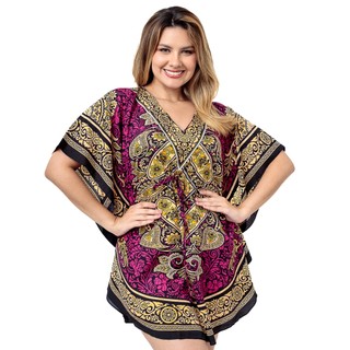 Bata Kaftan Indiana Longuete Saída De Praia Plus Size em Oferta na Shopee