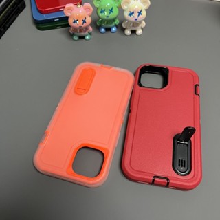 Frost 3 Em 1 Capa De Borracha Grossa Para Iphone 14 13 12 11 Pro Max 7 8 Plus X Xr Xsmax 6 6s Transparente Antiderrapante Resistente À Queda Com Suporte