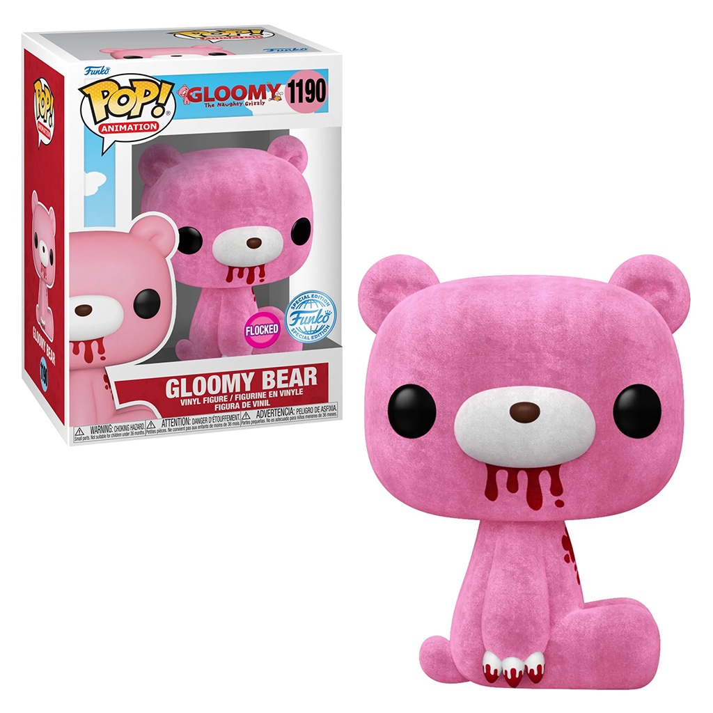 FUNKO POP ANIMATION GLOOMY THE NAUGHTY GRIZZLY EXCLUSIVE - GLOOMY BEAR FLOCKED 1190 NOVO ORIGINAL