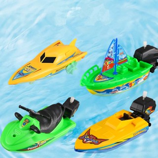1pc Speed Boat Ship Wind Up Toy Float In Water Kids Toys Classic Clockwork Brinquedos De Banho De Verão Para Crianças Meninos
