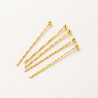 ST.kunkka 100pcs 16-50mm 18K Preservação Da Cor Agulha De Bola De Ouro Real Feita Para Jóias