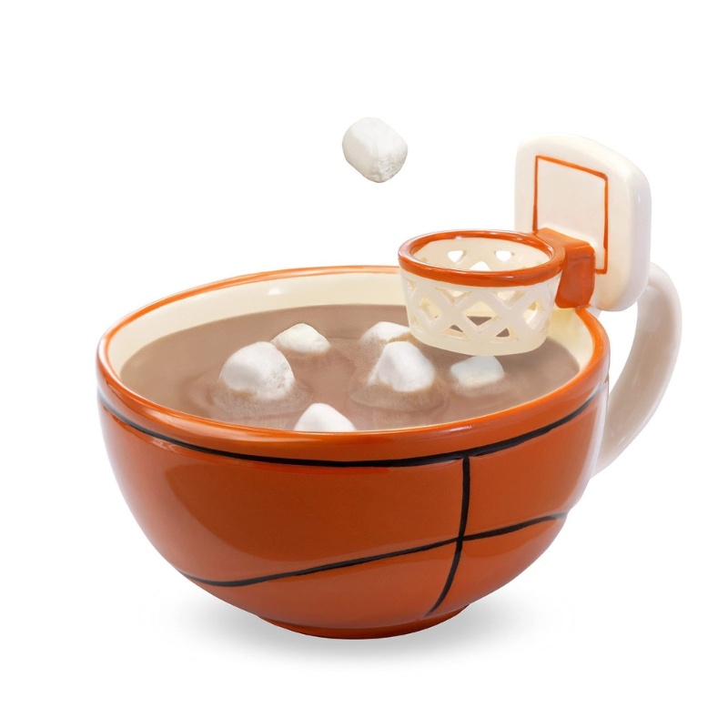 KIN Caneca De Chocolate Quente Cerâmica Copo Cereal Sopa Tigela Romance Para Pai Mãe Criança Aniversário Basquete Outro
