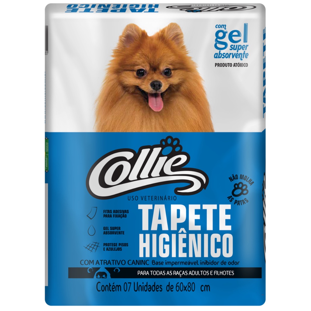 Tapete Higienico Cachorro Filho E Adulto Collie 7Unid